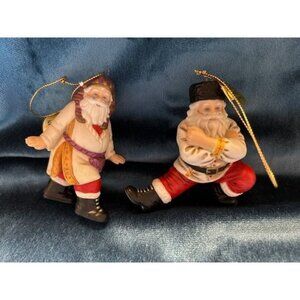Christmas Decorations The Danbury Mint Santa in Russia & Santa in Egypt  3/4"